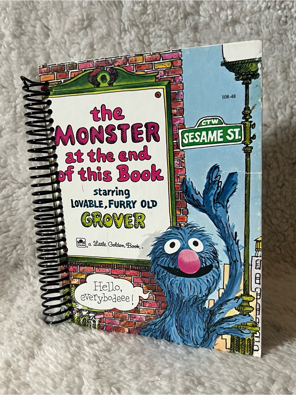Handmade “The Monster at the End of This Book” Little Golden Book Notebook